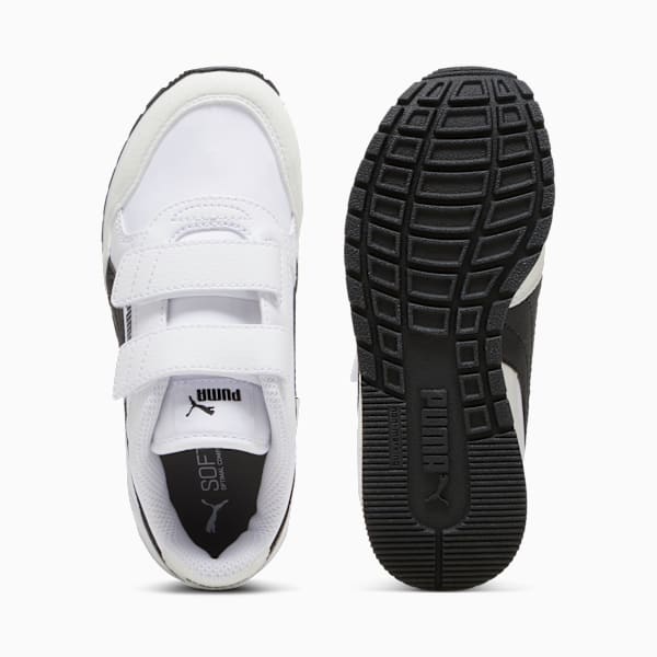 Tenis ST Runner v4 Nylon para niños, PUMA White-PUMA Black-Cast Iron, extralarge