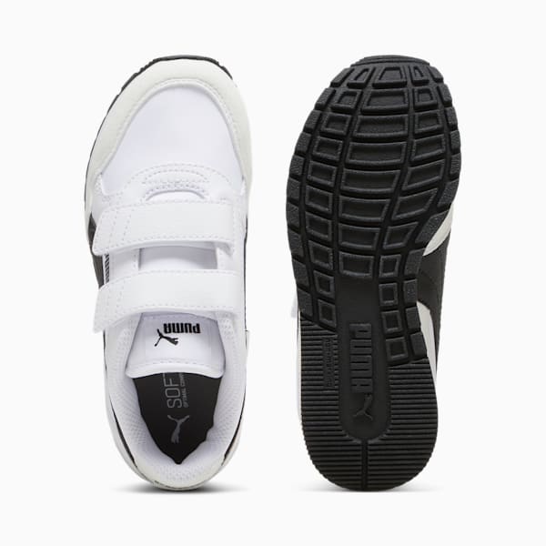 Tenis de nailon ST para correr v4 para niños, PUMA White-PUMA Black-Cast Iron, extralarge