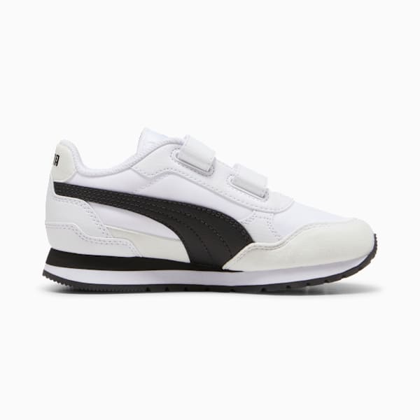 Tenis ST Runner v4 Nylon para niños, PUMA White-PUMA Black-Cast Iron, extralarge