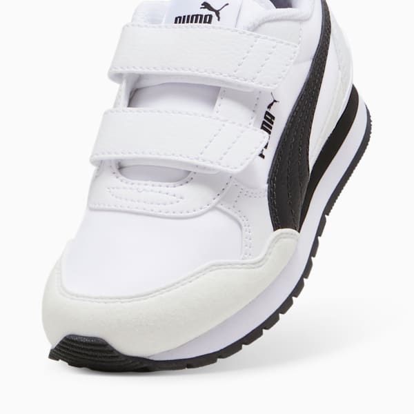 ST Runner v4 Nylon Sneakers Kids, PUMA White-PUMA Black-Cast Iron, extralarge