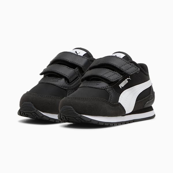 Tenis para infantes ST Runner v4 Nylon, PUMA Black-PUMA White, extralarge