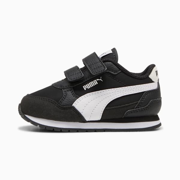 ST Runner v4 Nylon Toddlers' Easy On Sneakers, PUMA Black-PUMA White, extralarge