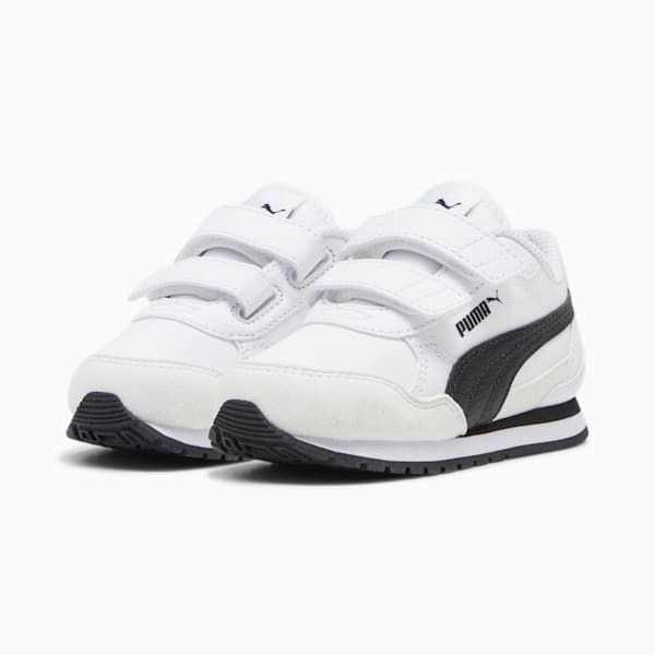 ST Runner v4 Nylon Toddlers' Sneakers, PUMA White-PUMA Black-Cast Iron, extralarge