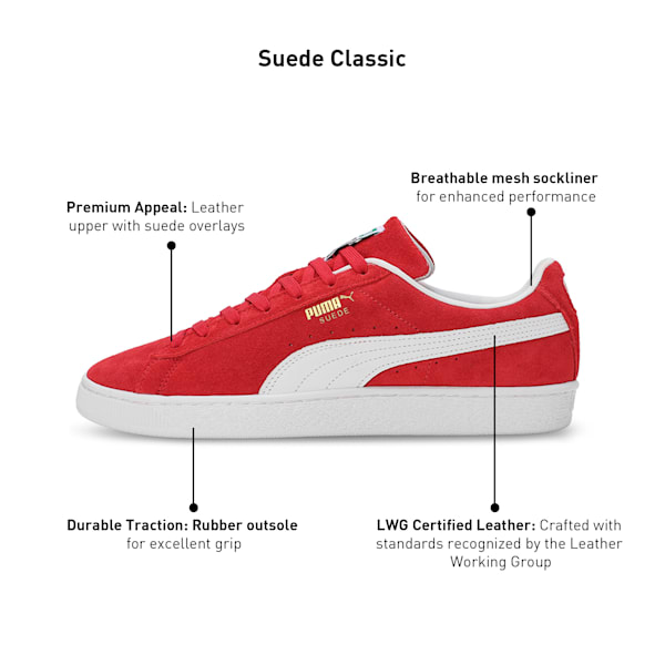 Suede Classic Sneakers, For All Time Red-PUMA White, extralarge-IND