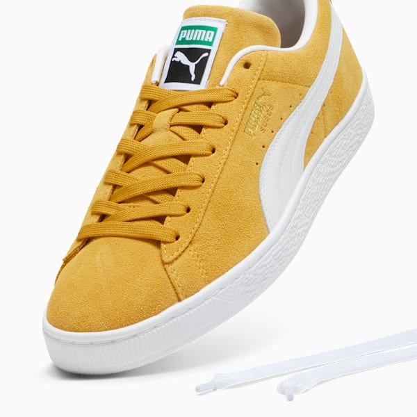 Suede Classic Sneakers Unisex, Amber-PUMA White, extralarge-GBR