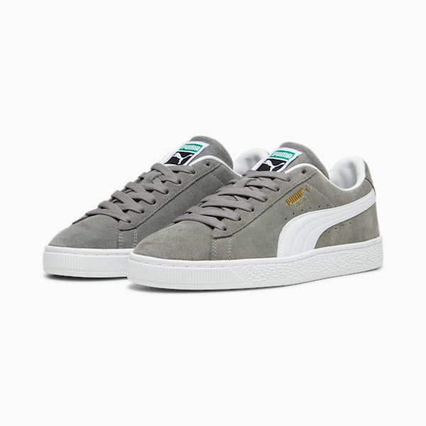 Suede Classic Sneakers, Cast Iron-PUMA White, extralarge