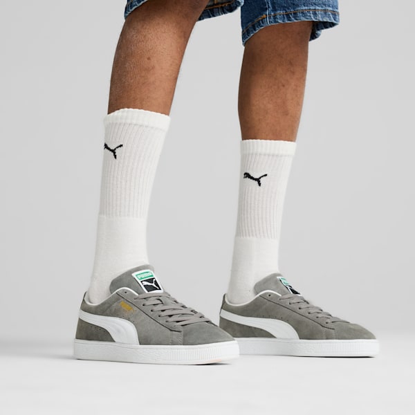 Suede Classic Sneakers, Cast Iron-PUMA White, extralarge