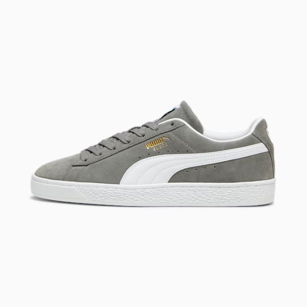 Suede Classic Sneakers, Cast Iron-PUMA White, extralarge