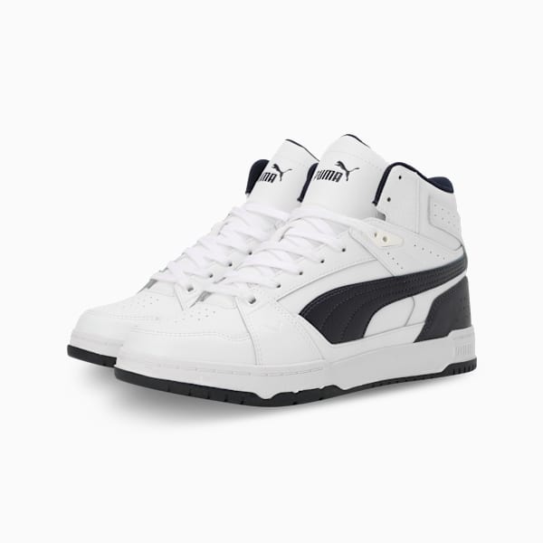 RBD Game Nova Mid Men's Sneakers, PUMA White-New Navy-PUMA Black, extralarge-IND