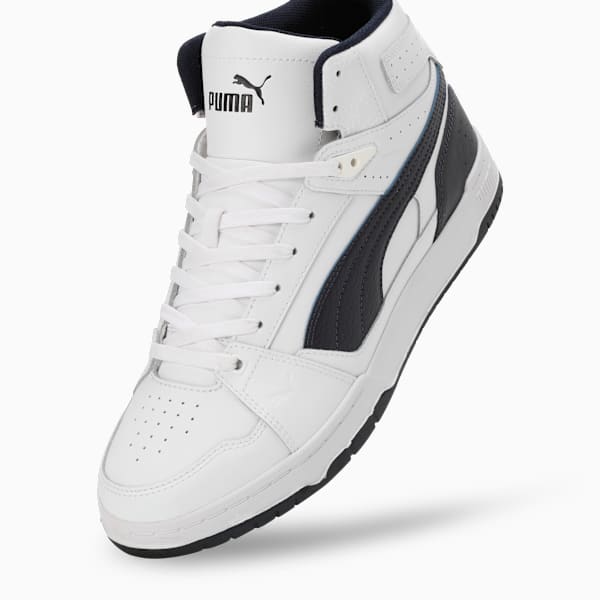 RBD Game Nova Mid Men's Sneakers, PUMA White-New Navy-PUMA Black, extralarge-IND
