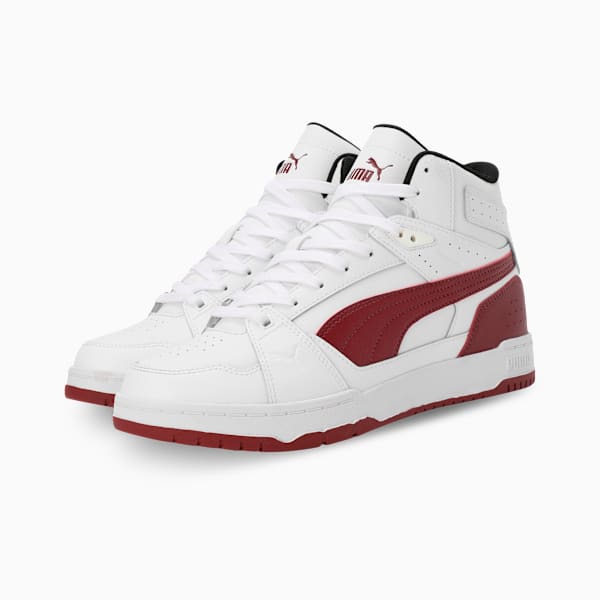 RBD Game Nova Mid Men's Sneakers, PUMA White-Dark Jasper-PUMA Black, extralarge-IND