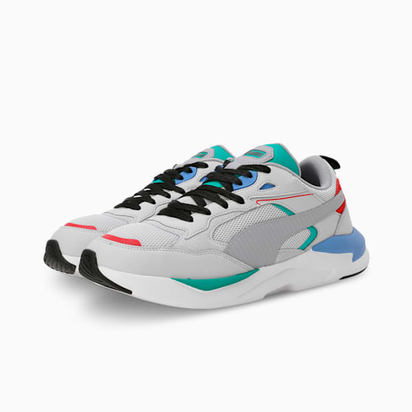 X-ray Prism Men's Sneakers, Silver Mist-Blue Skies-Sparkling Green, extralarge-IND