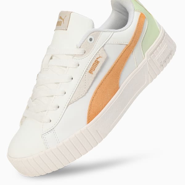 Carina 2.0 Zuki Women's Casual Sneakers, PUMA White-Warm White-Almost Apricot, extralarge-IND