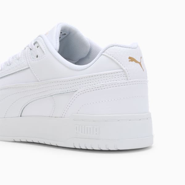 PUMA Court Shatter Low Unisex Sneakers, PUMA White-PUMA White-Puma Team Gold, extralarge-IND