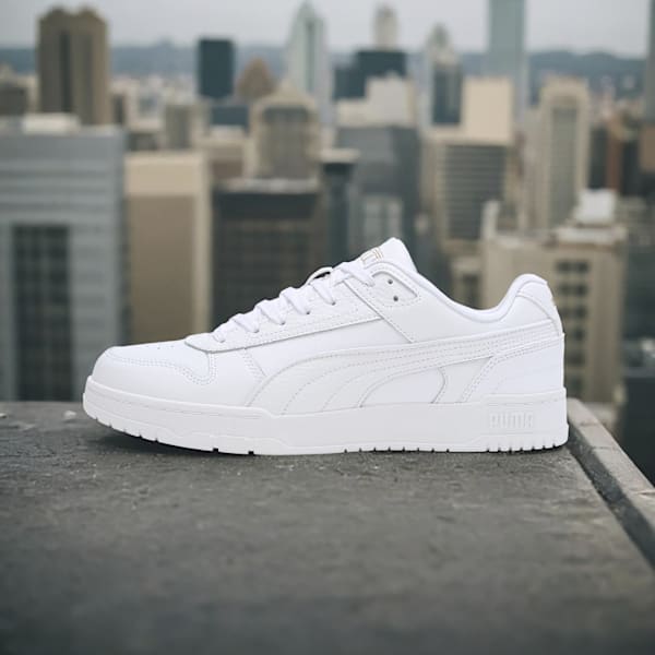Court Shatter Low Sneakers, PUMA White-PUMA White-Puma Team Gold, extralarge-IND