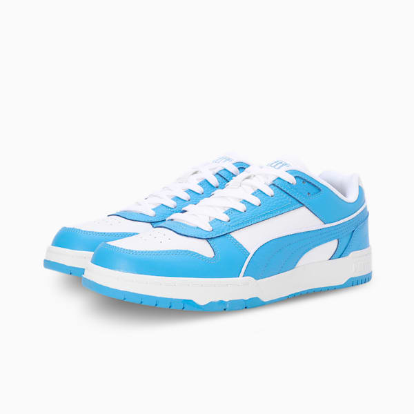 PUMA Court Shatter Low Unisex Sneakers, PUMA White-Regal Blue, extralarge-IND