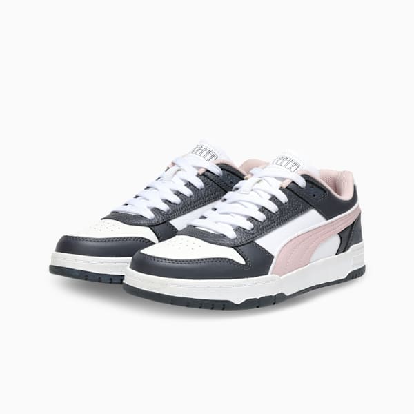 Court Shatter Low Sneakers, PUMA White-Strong Gray-Mauve Mist, extralarge-IND