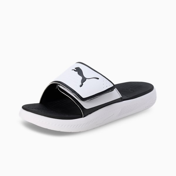 Softride Men's Slides, PUMA White-PUMA Black, extralarge-IND