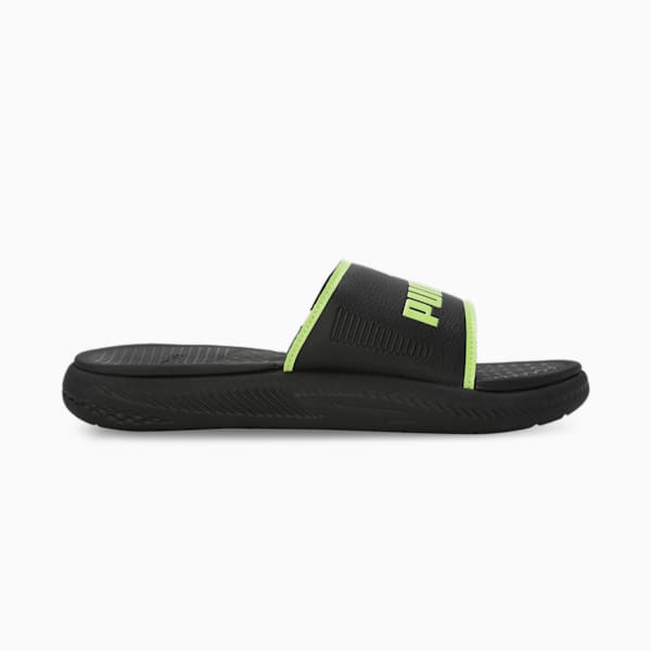 Softride Men's Slides, PUMA Black-Lime Smash, extralarge-IND