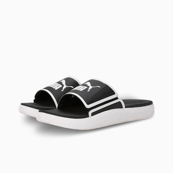 Softride Men's Slides, PUMA Black-PUMA White, extralarge-IND