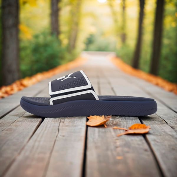 Softride Men's Slides, PUMA Navy-PUMA White, extralarge-IND