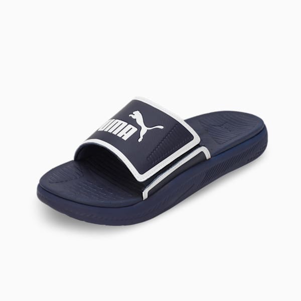 Softride Men's Slides, PUMA Navy-PUMA White, extralarge-IND