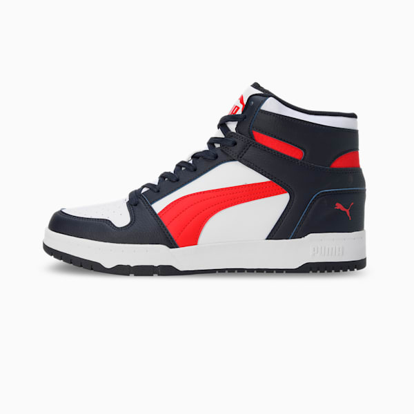 Evoke Layup Men's Sneakers, Parisian Night-For All Time Red-PUMA White, extralarge-IND