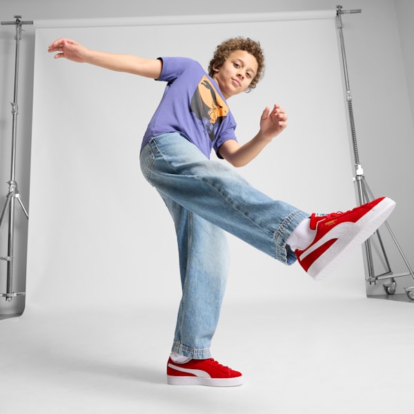 Suede Classic Big Kids' Sneakers, For All Time Red-PUMA White, extralarge