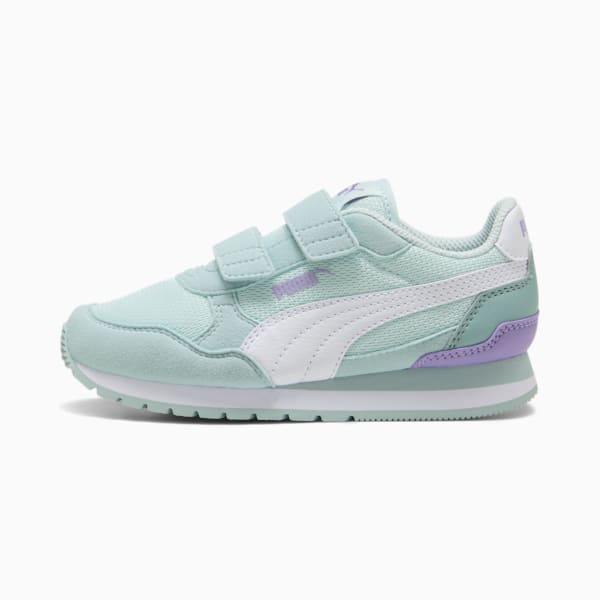 Tenis para niños pequeños ST Runner v4 Mesh, Peaceful Blue-PUMA White-Modern Mint-Lavender Alert, extralarge