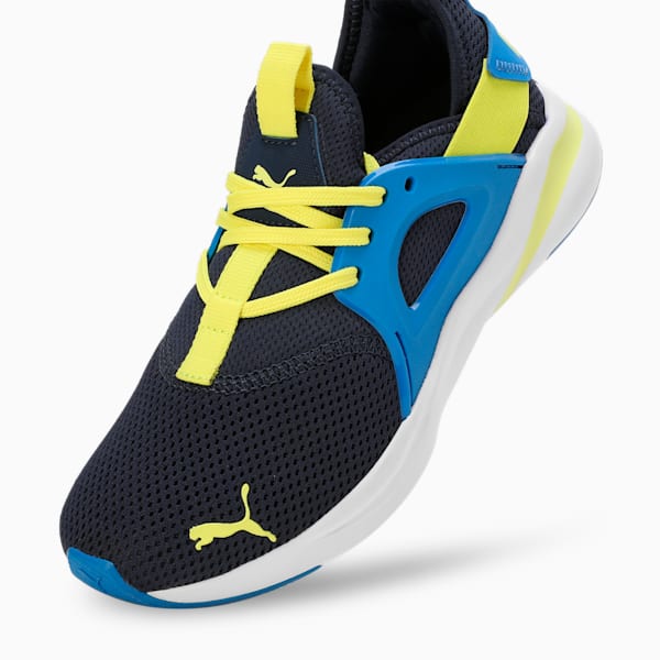 Softride Rift Swift Kicks Youth Sneakers, Club Navy-Hyperlink Blue-Yellow Burst, extralarge-IND