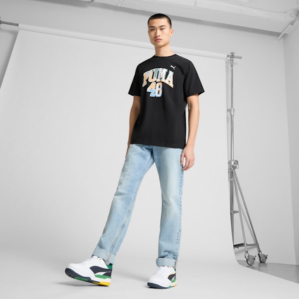 Rebound Retro Men's Sneakers, PUMA White-Archive Green-New Navy, extralarge