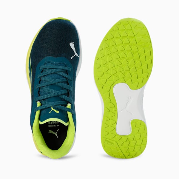Lite FlexPunt Youth Running Shoes, Ocean Tropic-Lime Pow-PUMA White, extralarge-IND