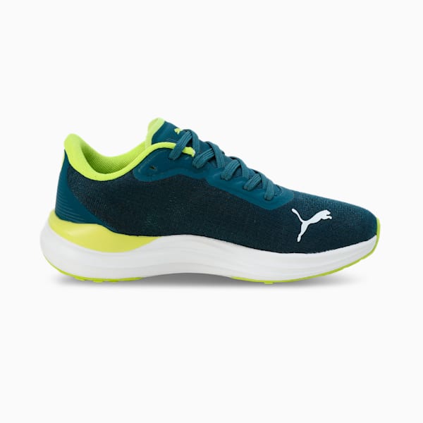 Lite FlexPunt Youth Running Shoes, Ocean Tropic-Lime Pow-PUMA White, extralarge-IND