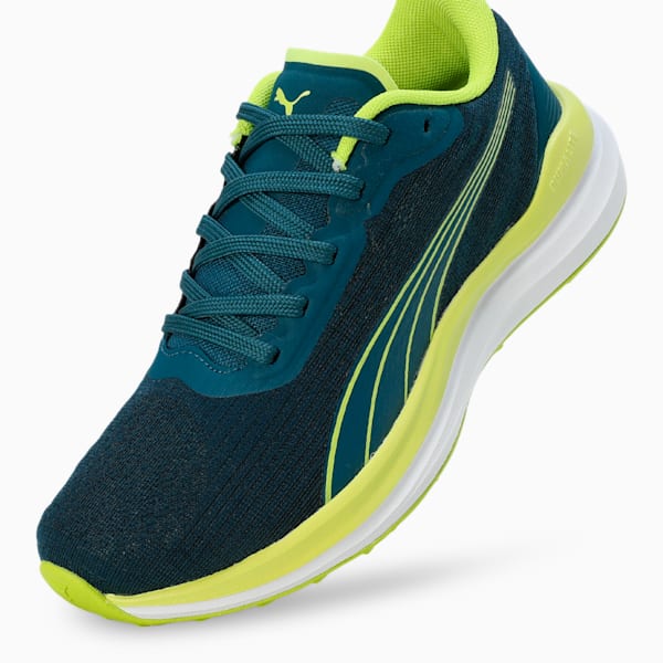 Lite FlexPunt Youth Running Shoes, Ocean Tropic-Lime Pow-PUMA White, extralarge-IND