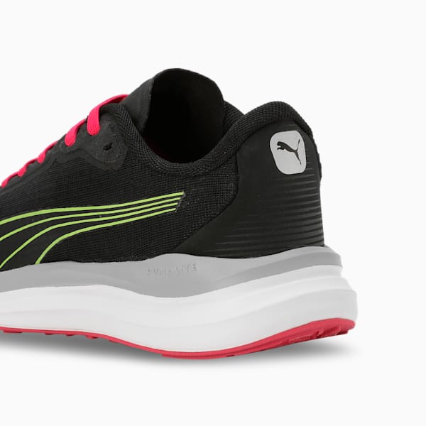 Lite FlexPunt Youth Running Shoes, PUMA Black-Lime Pow-PUMA Pink, extralarge-IND