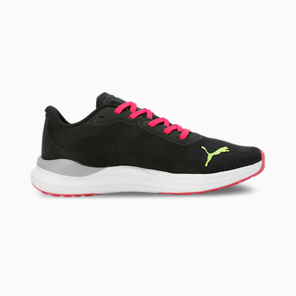 Lite FlexPunt Youth Running Shoes, PUMA Black-Lime Pow-PUMA Pink, extralarge-IND
