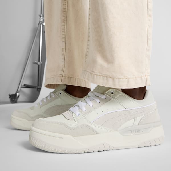 Tenis Rebound Retro Gamuza, Warm White-Vapor Gray-PUMA White, extralarge