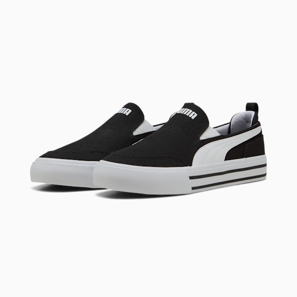 Court Classic Vulc SlipOn Sneakers Unisex, PUMA Black-PUMA White, extralarge