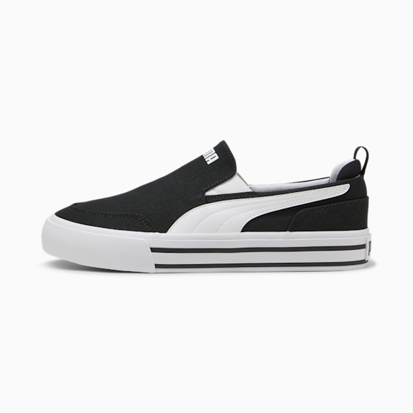 ユニセックス コート クラシック バルク スリッポン スニーカー, PUMA Black-PUMA White, extralarge-JPN