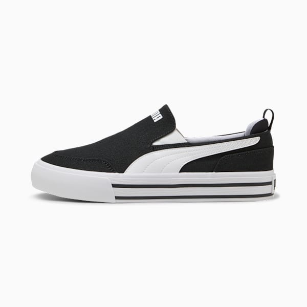 Court Classic Vulc SlipOn Sneakers Unisex, PUMA Black-PUMA White, extralarge