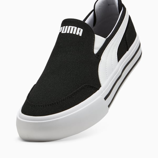 Court Classic Vulc SlipOn Sneakers Unisex, PUMA Black-PUMA White, extralarge