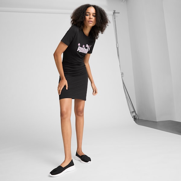 Tenis estilo panchas Adelina 2 para mujer, PUMA Black-PUMA White, extralarge
