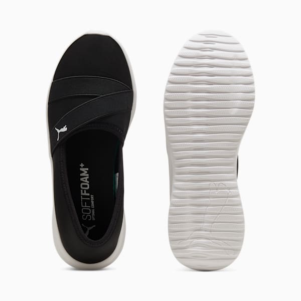 Tenis estilo panchas Adelina 2 para mujer, PUMA Black-PUMA White, extralarge