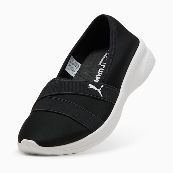 Tenis estilo panchas Adelina 2 para mujer, PUMA Black-PUMA White, extralarge
