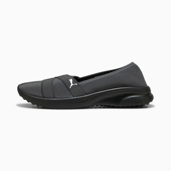 Tenis estilo panchas Adelina 2 para mujer, Shadow Gray-PUMA Silver-PUMA Black, extralarge