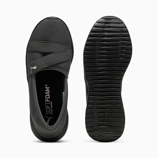 Adelina 2 Women's Slip-On Shoes, Shadow Gray-PUMA Silver-PUMA Black, extralarge