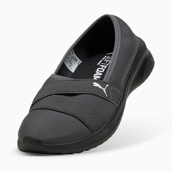 Adelina 2 Women's Slip-On Shoes, Shadow Gray-PUMA Silver-PUMA Black, extralarge