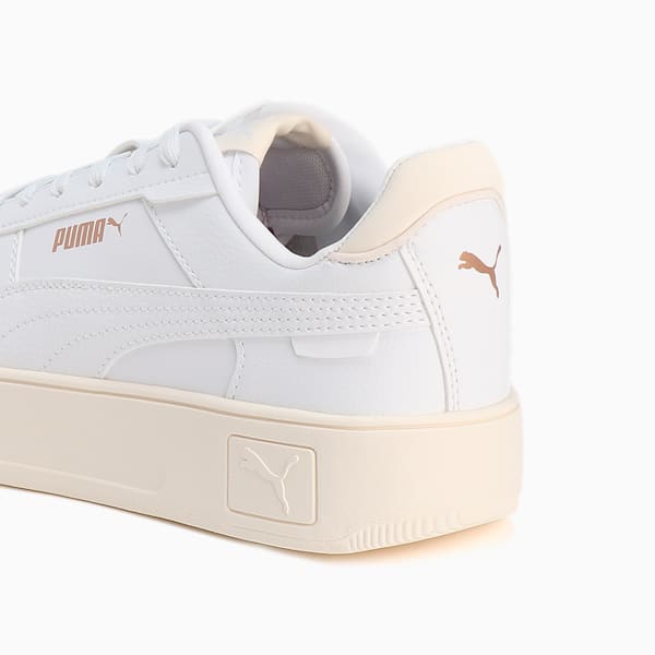 ウィメンズ キャリーナ ストリート 撥水 スニーカー, PUMA White-Frosted Ivory-PUMA Gold, extralarge-JPN