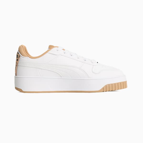 ウィメンズ キャリーナ ストリート レオ スニーカー, PUMA White-Sand Dune, extralarge-JPN