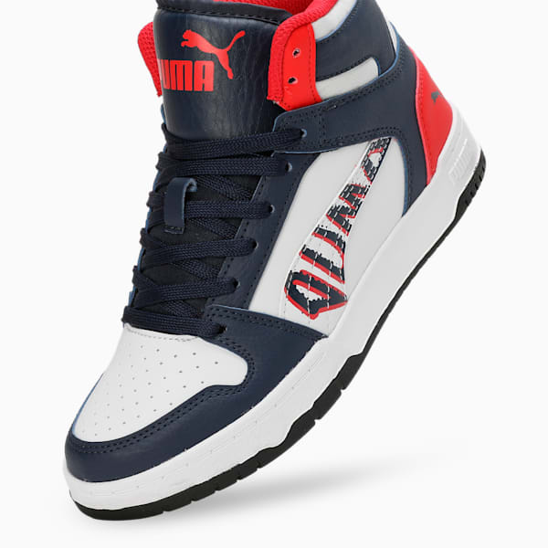 RBD Game V1 Youth Shoes, Feather Gray-Club Navy-For All Time Red, extralarge-IND